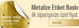 Metalize Sticker Etiket Baski