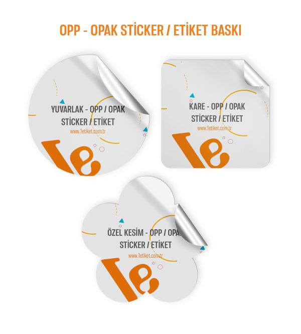 Opak Sticker / Etiket Baskı