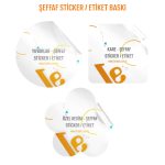 Şeffaf Sticker / Etiket Baskı