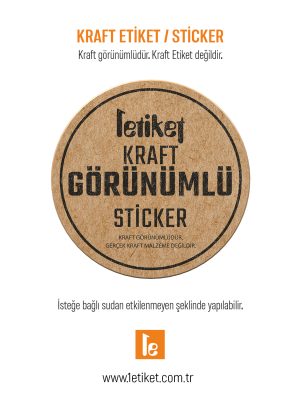 Kraft Görünümlü Sticker / Etiket Baskı