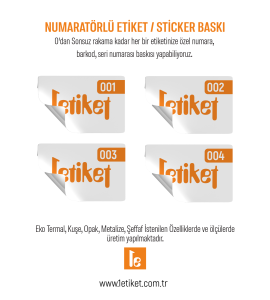 numaratorlu etiket