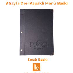 8 Sayfa Deri Kapaklı Menü Baskı 1 8 Sayfa Deri Kapakli Menu Baski