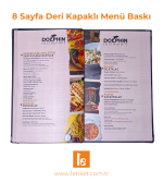 8 Sayfa Deri Kapaklı Menü Baskı - Görsel 2