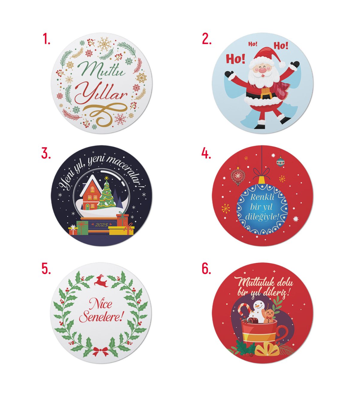 Yılbaşı Sticker / Etiket - Görsel 2