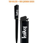 100 kalem 100 çakmak baskı