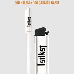 100 Kalem + 100 Çakmak Baskı