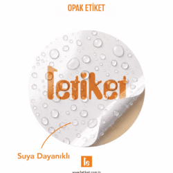 Opak sticker baskı örneği