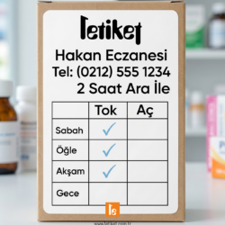 Eczane İlaç Tarif Etiketi