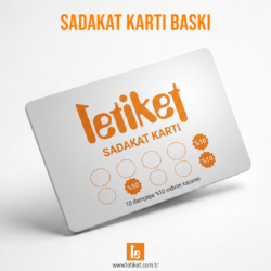 sadakat kartı baskı örneği