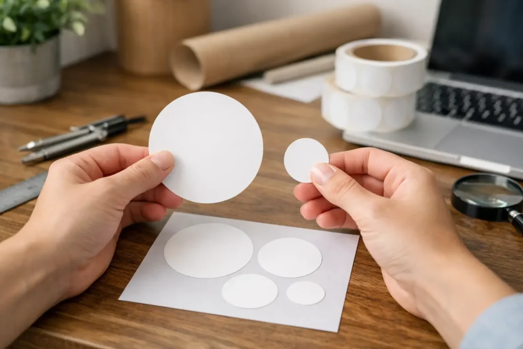 Yuvarlak sticker ölçüsü nasıl seçilir?