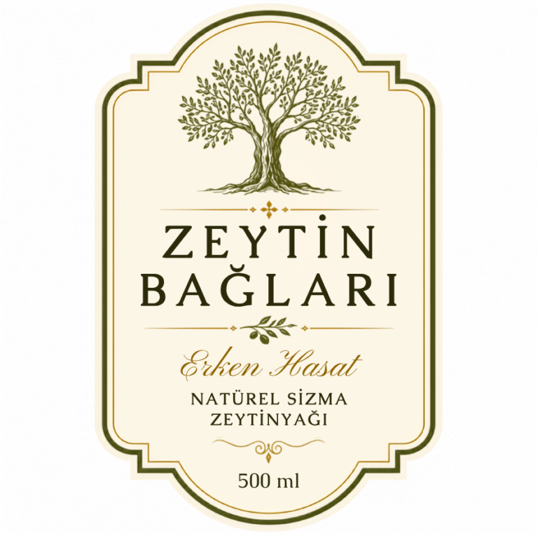 Zeytinyağı Etiket Tasarımı #9