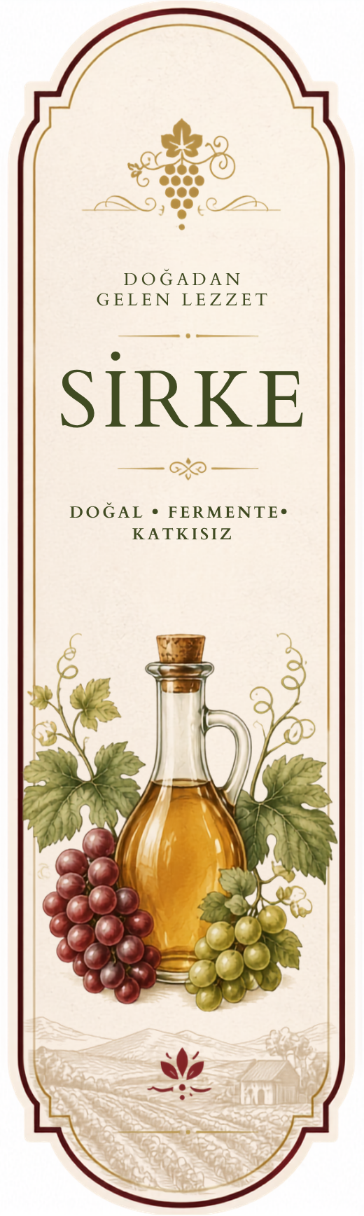 Üzüm Sirkesi Etiket Tasarımı #1