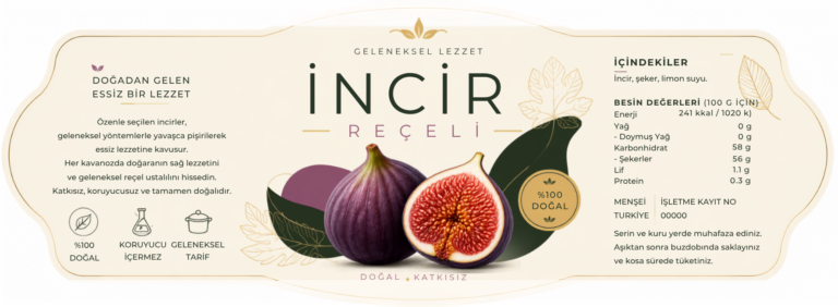 İncir Reçeli Etiket Tasarımı #19