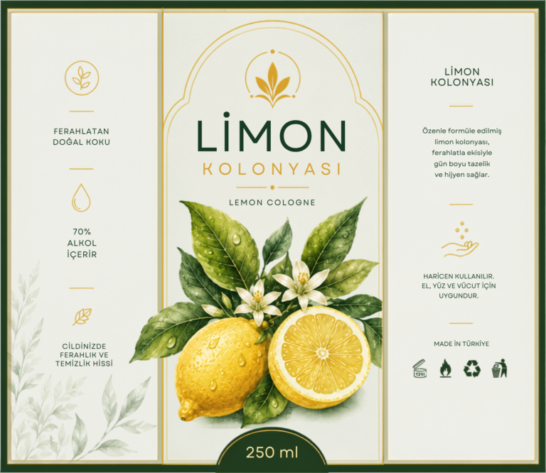 Limon Kolonyası Etiket Tasarımı #2