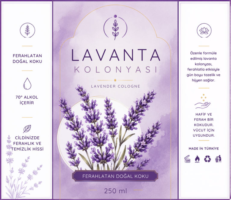 Lavanta Kolonyası Etiket Tasarımı #5
