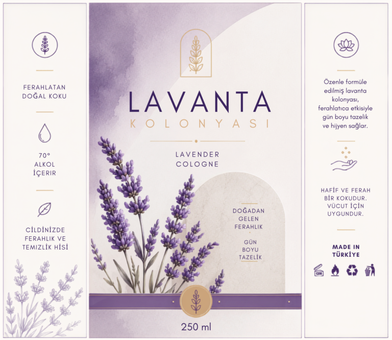 Lavanta Kolonyası Etiket Tasarımı #6