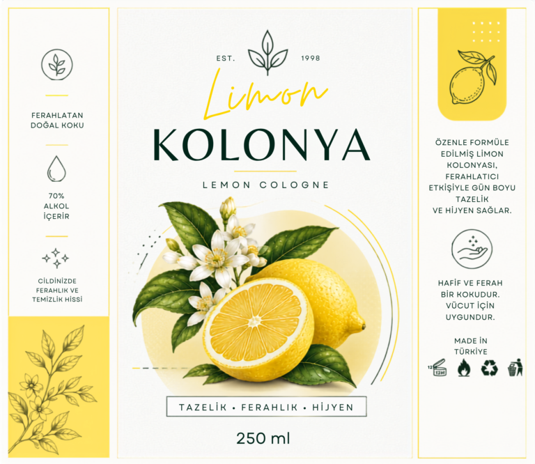 Limon Kolonyası Etiket Tasarımı #7