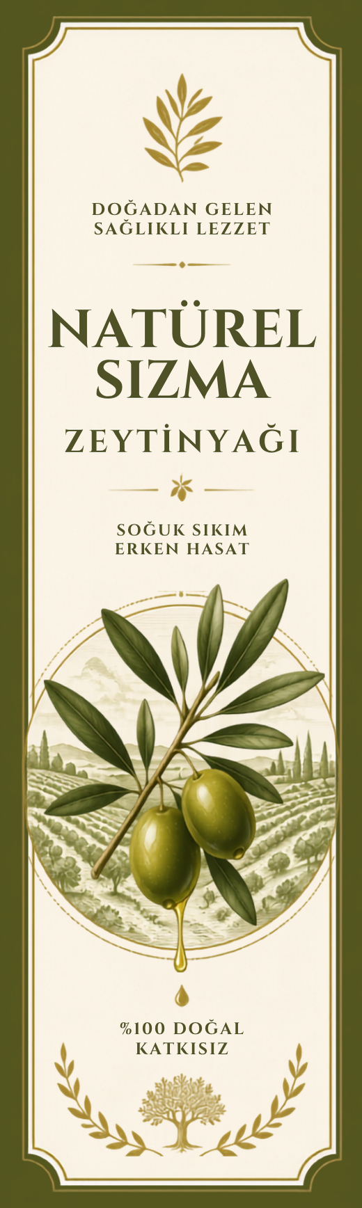 Zeytinyağı Etiket Tasarımı #2