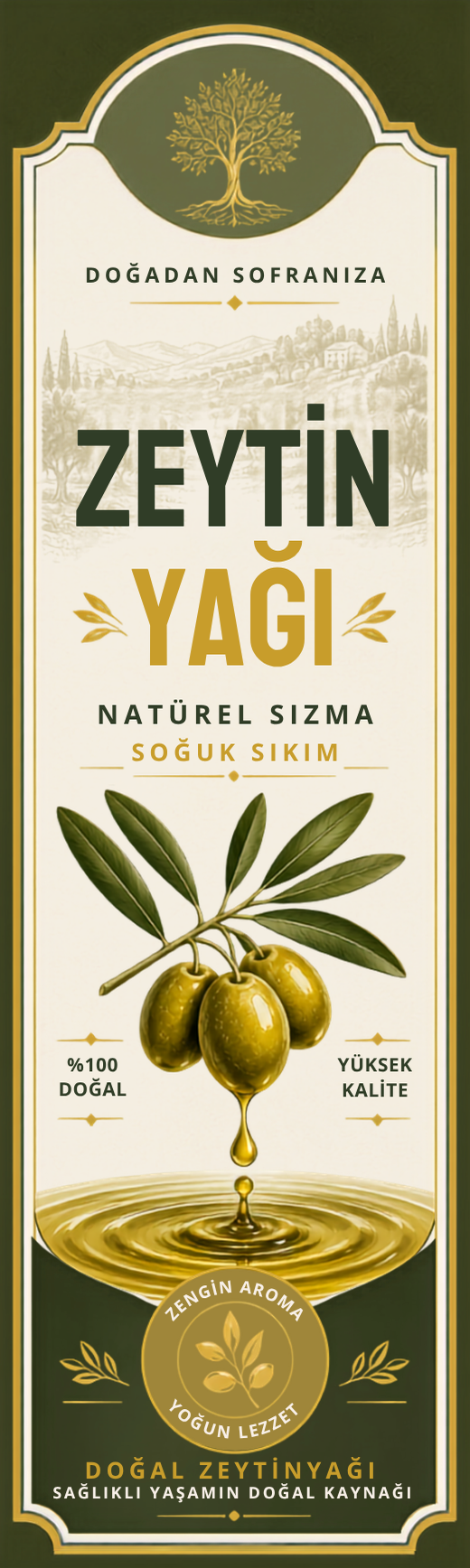 Zeytinyağı Etiket Tasarımı #3