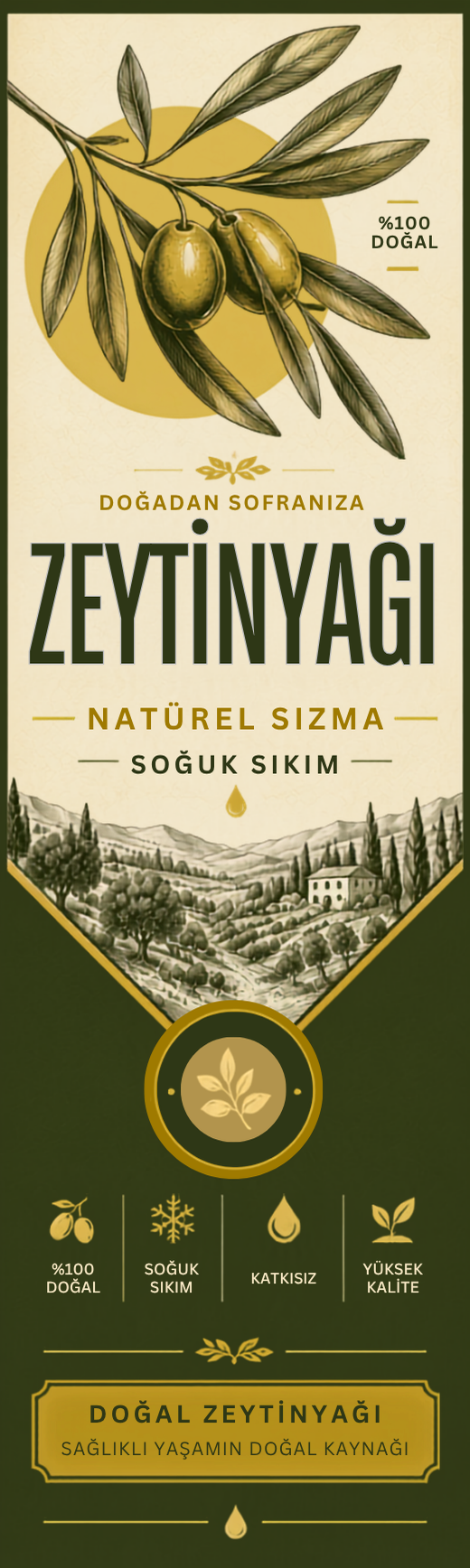 Zeytinyağı Etiket Tasarımı #4