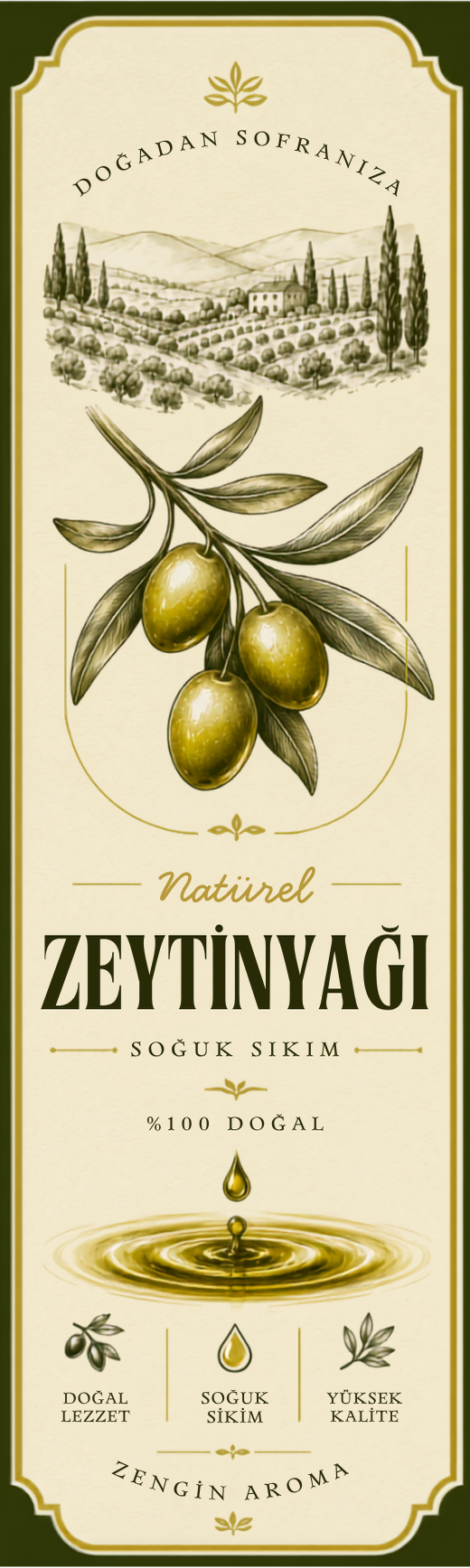 Zeytinyağı Etiket Tasarımı #5
