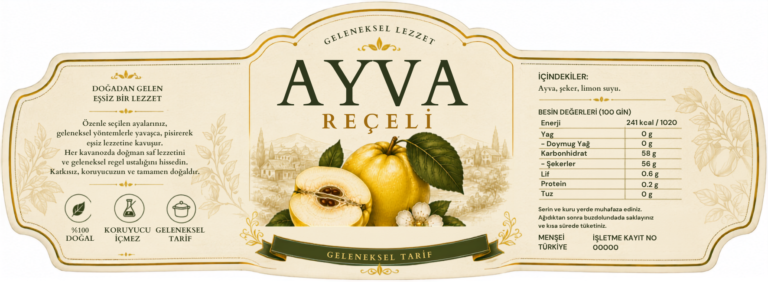 Ayva Reçeli Etiket Tasarımı #16