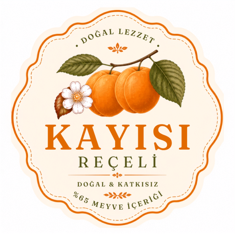 Kayısı Reçeli Etiket Tasarımı #13