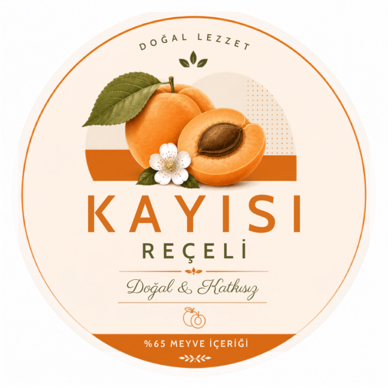 Kayısı Reçeli Etiket Tasarımı #14